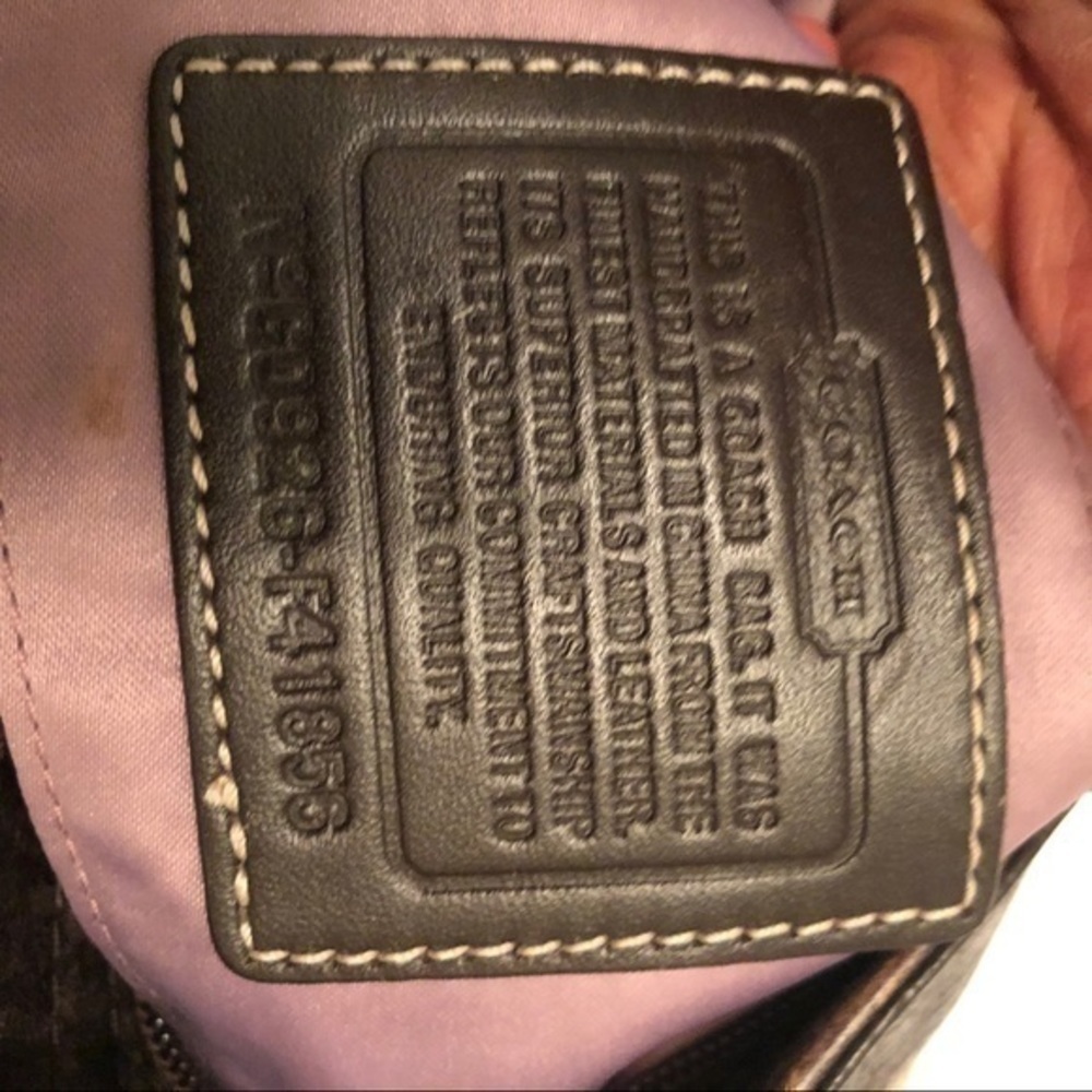 Coach brown leather jacquard signature mini bag - Picture 9 of 14
